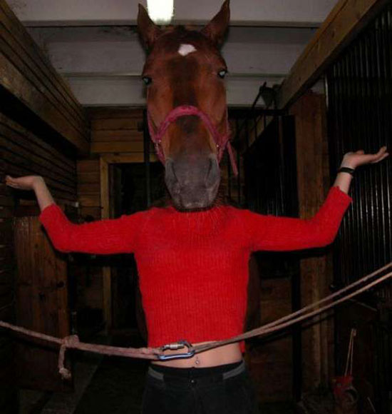 horse-face