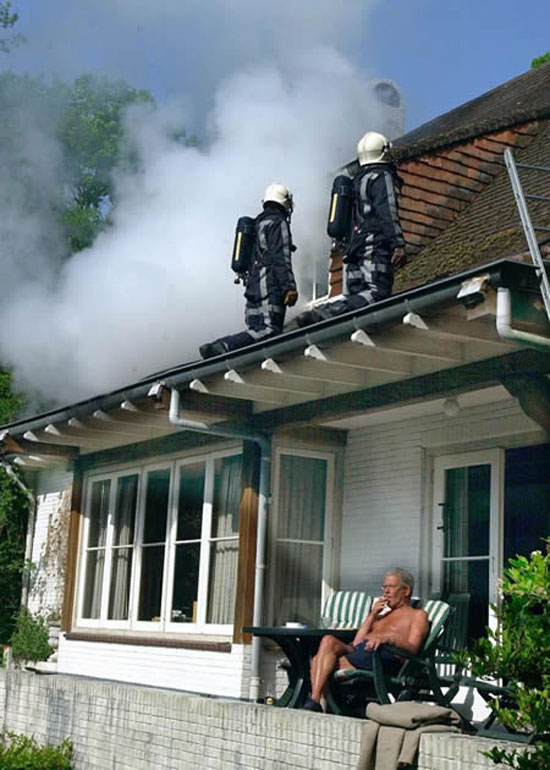 house on fire