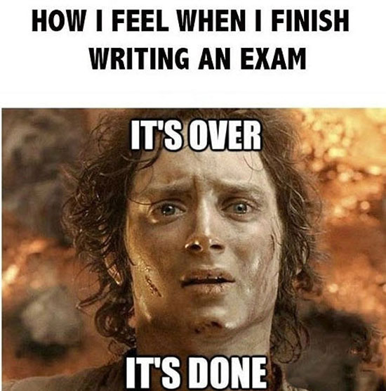How I Feel After An Exam