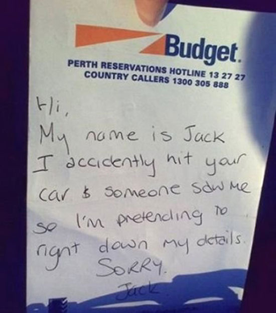 i accidentally hit your car