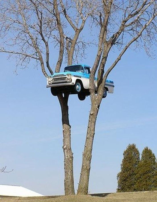 i was jumping and got stuck up here