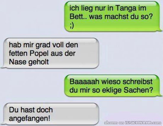 Ich lieg nur in Tanga im Bett