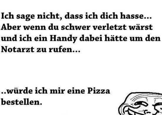 Ich sage nicht das ich dich Hasse