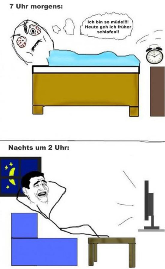 Ich bin so müde - Rage Comic Bild