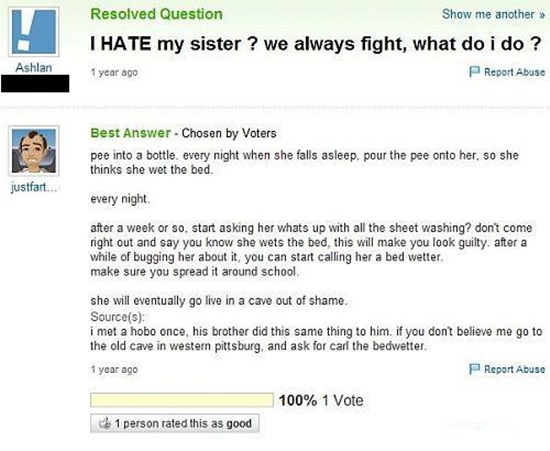 Ich hasse meine Schwester - Yahoo! Clever Win