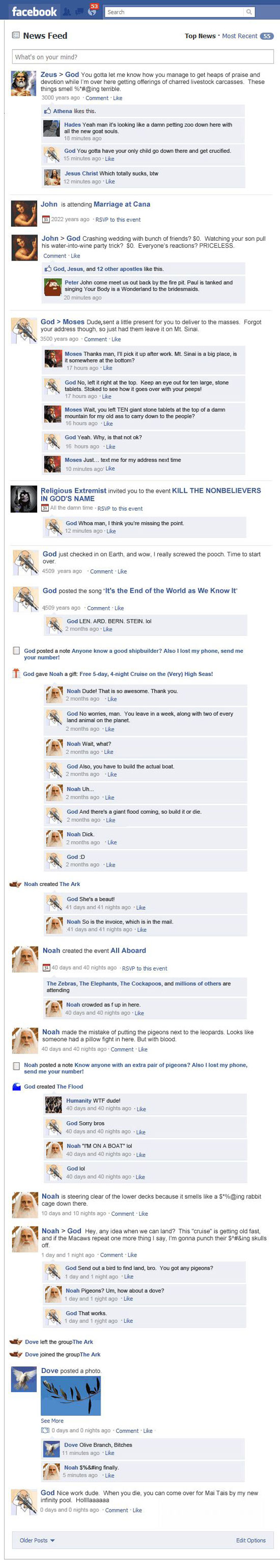 if god were on facebook 4703