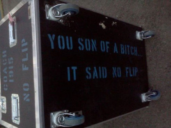 it said no flip