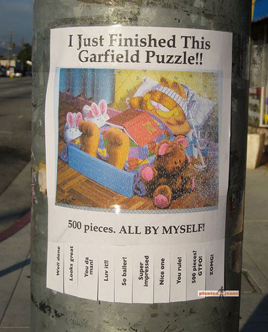 Just finished this garfield puzzle