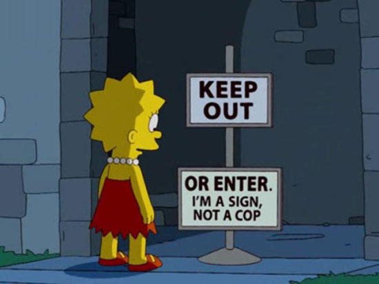 keep out