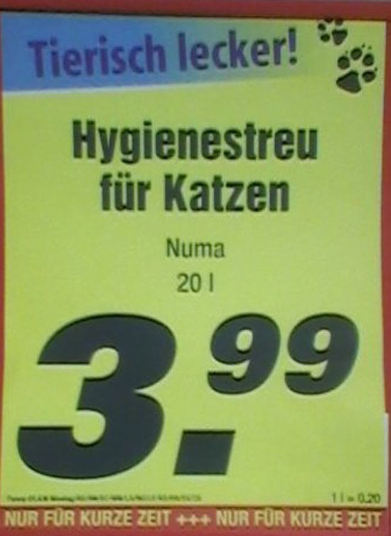 leckeres katzenstreu