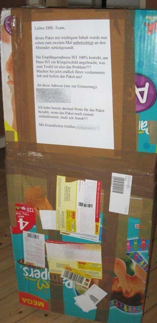 Liebes DHL Team - WinFail Bild