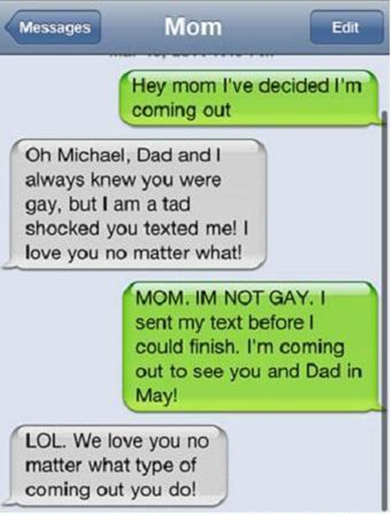 Mama, ich hab beschlossen mich zu outen - iPhone Fail