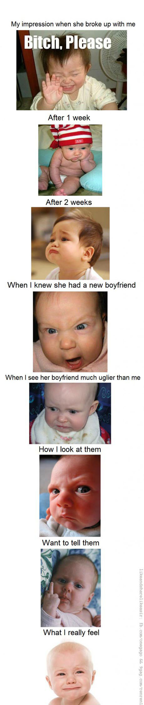 my impression when she broke up