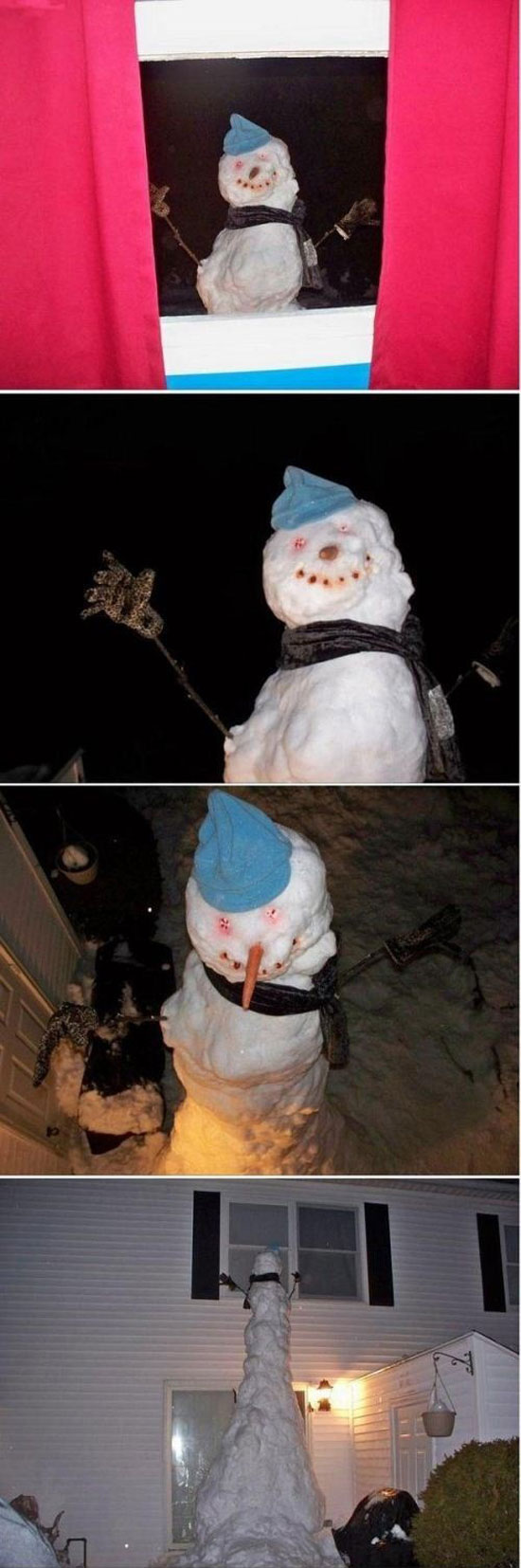 scary snowman