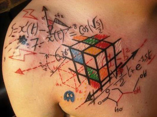 Schräges Tattoo