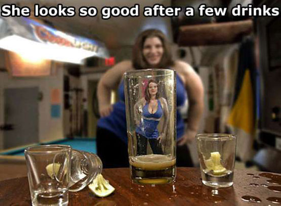 she looks good after a few drinks