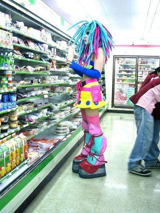 shoping in a freaky dress