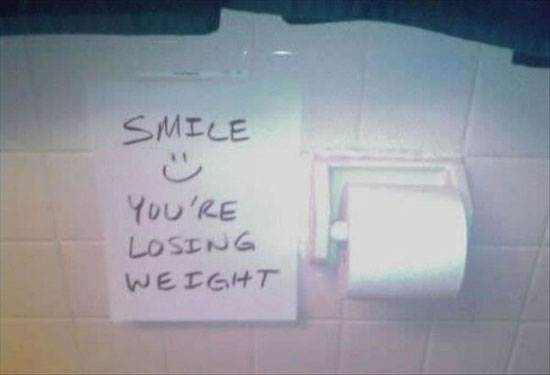 smile you are losing weight
