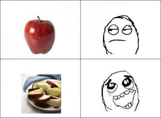 So mag ich den Apfel