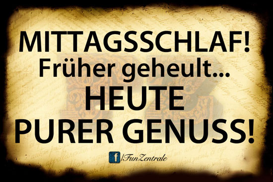 Spruch Mittagsschlaf