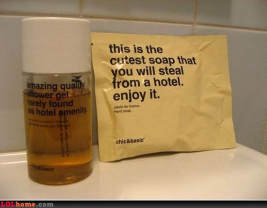 stealing soap
