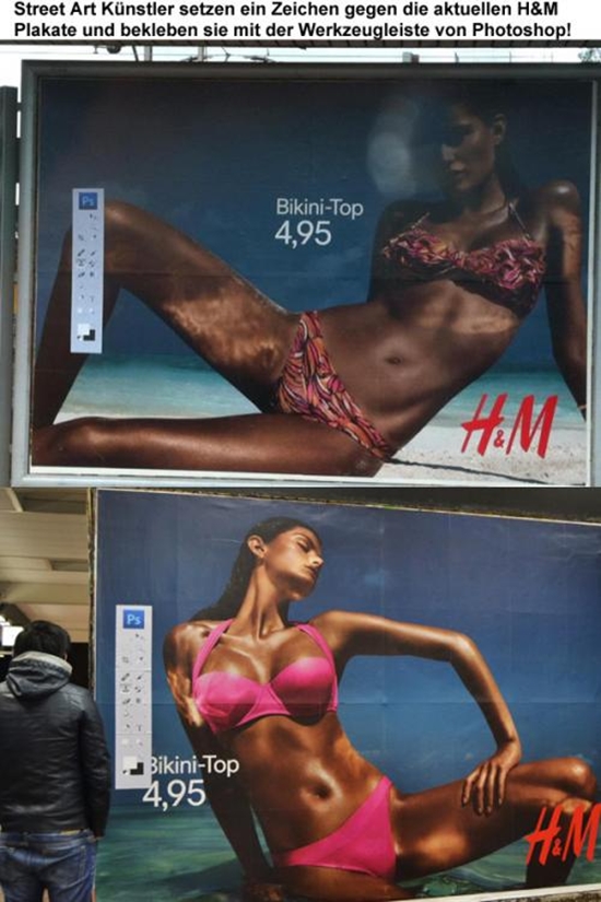 Street Art Künstler setzen ein Zeichen gegen die aktuellen HM Plakate - Win Bild