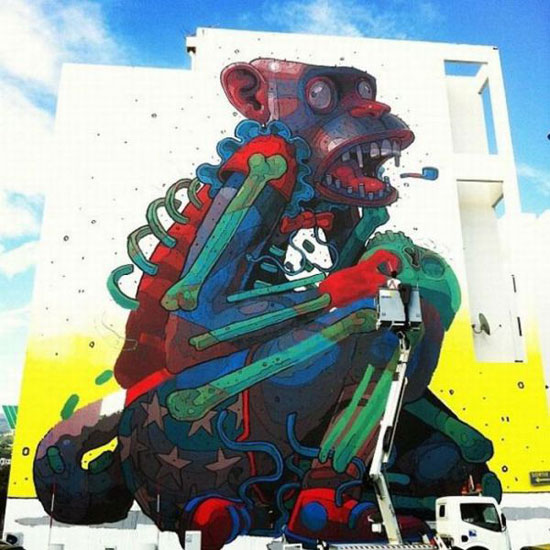 street art masterpieces moneky junkey