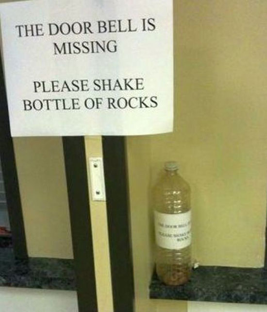 the door bell is missing