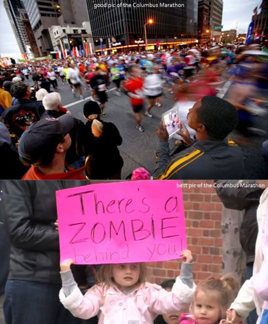 there is a zombie behind you