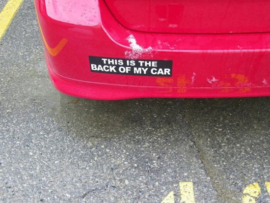 this is back of my car