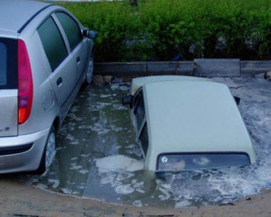 tiefe wasserlache
