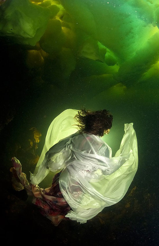 touching the beauty of the underwater world