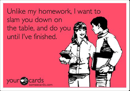 unlike my homework