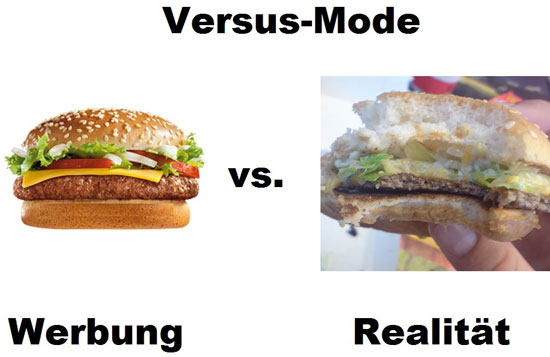 versus mode werbung und realitaet