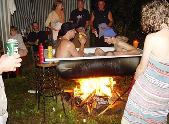 very hot tub