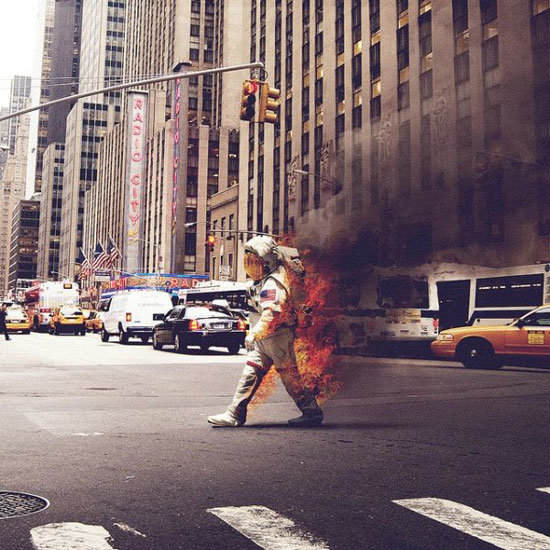 walking in fire