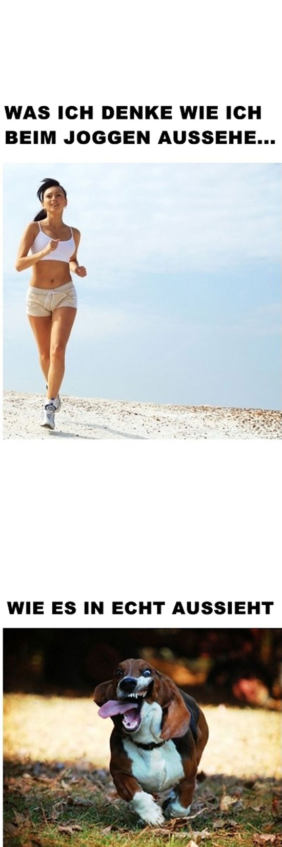 Was ich denke, wie ich beim joggen aussehe