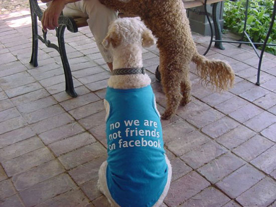 we are not firends on facebook