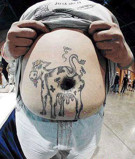 weird and funny tattoo