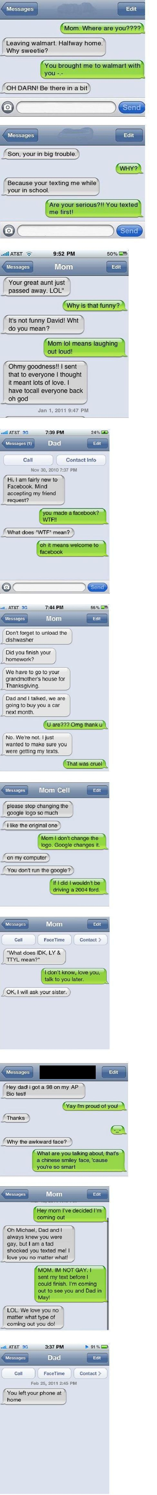 Wenn Eltern mit ihren Kindern schreiben - iPhone Fails und Wins