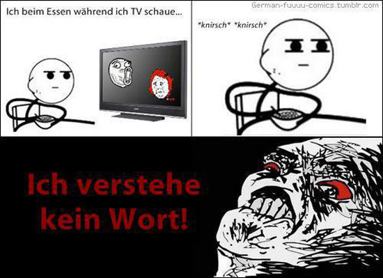 Wenn man während dem TV schaun isst...