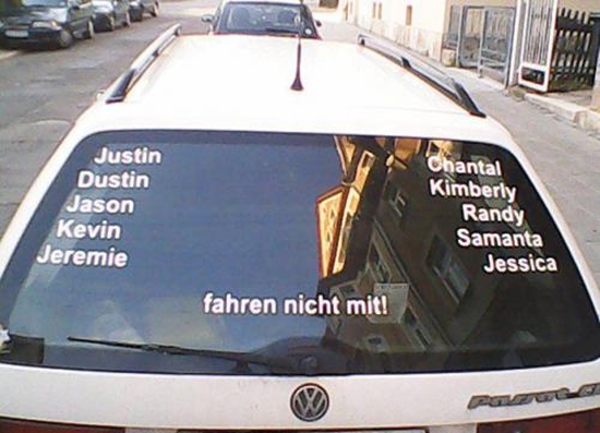 Wer nicht mitfahren darf - Epic Win Bild