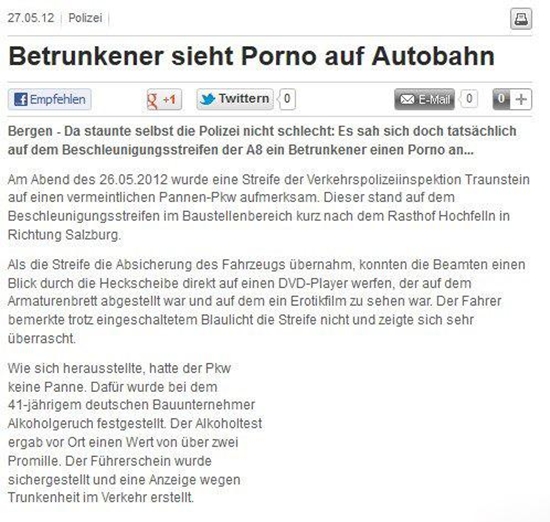 Währenddessen auf Österreichs Autobahnen - Online-Nachrichten Fail Bild