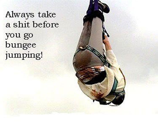 when you dont have stomach for bungee jumping