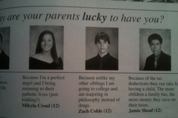 why are your parents lucky to have you