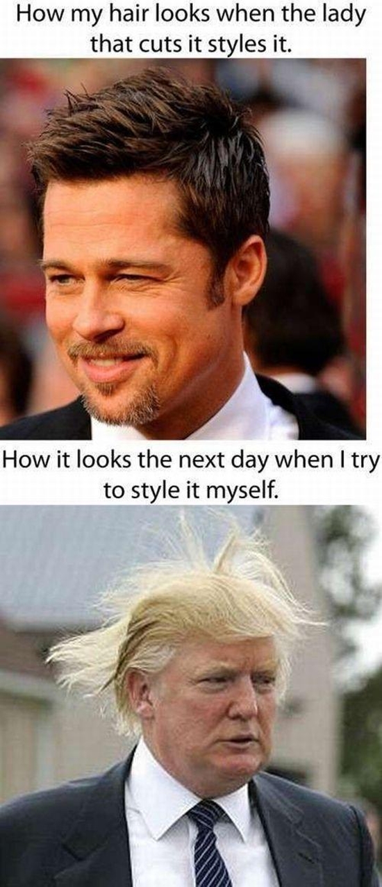 Wie meine Haare aussehen wenn die Frau sie macht, die sie geschnitten hat - Win Bild