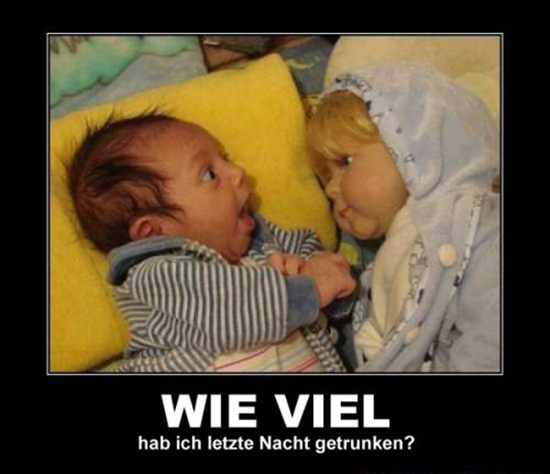 Wie viel hab ich letzte Nacht getrunken - DeMotivational Bild