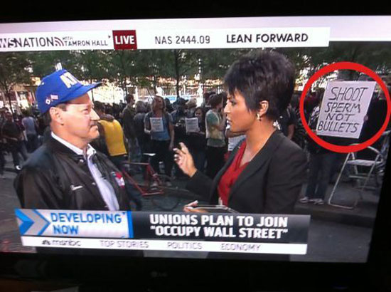 wrong sign on tv