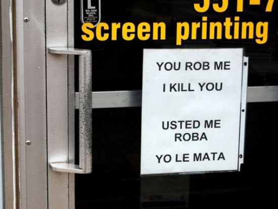 you rob me i kill you