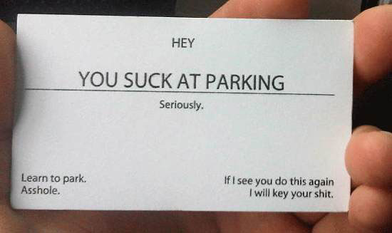 you suck at parking